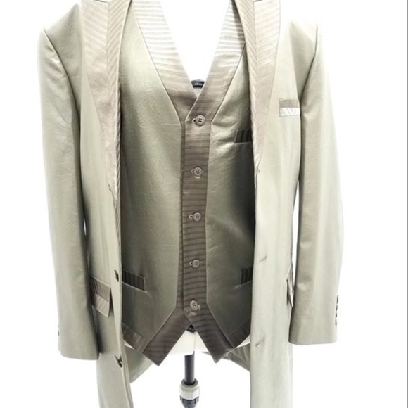 Pallini Men's Olive Green 3Pc Suit - Picture 5 of 8